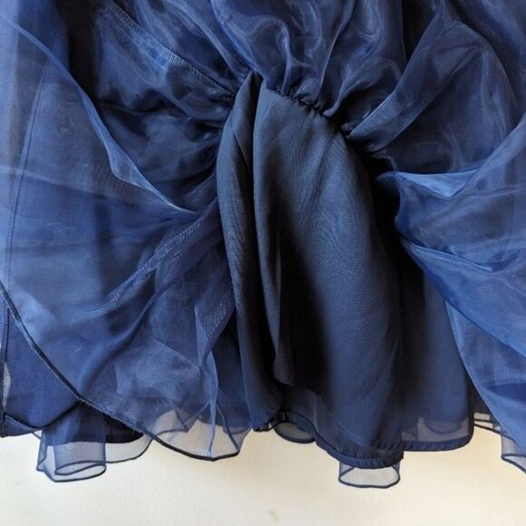 BB Dakota Navy Blue Sequin Mini Dress Size 4 - Picture 9 of 9